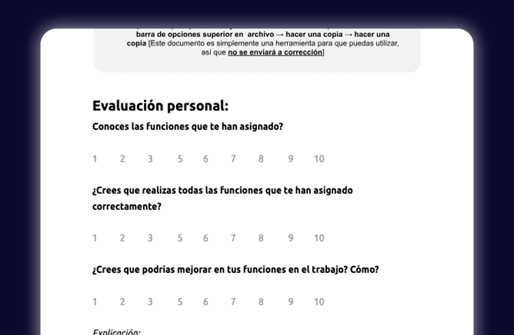 Evaluación de Personal
