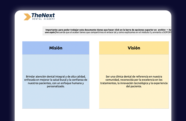 Cuadro Misión, Visión y Valores