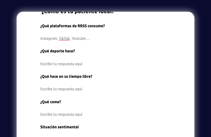 Documento para Definir a tu Paciente Ideal