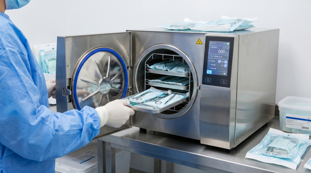 El autoclave clase B garantiza la esterilización de materiales porosos e instrumentos con lúmenes.